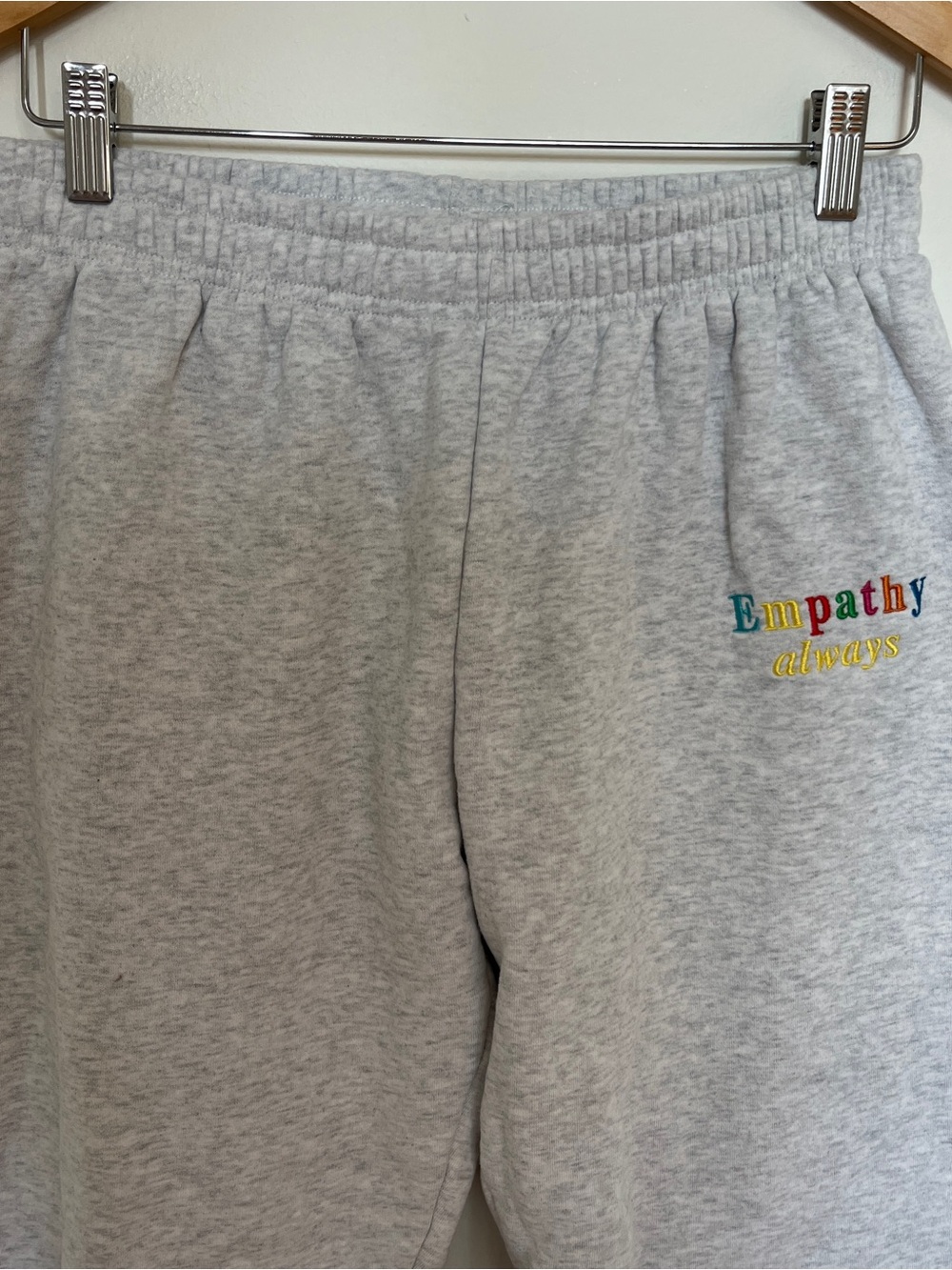 The Mayfair Group Empathy Always Grey Jogger Sweatpants Size M/L - Picture 3 of 5